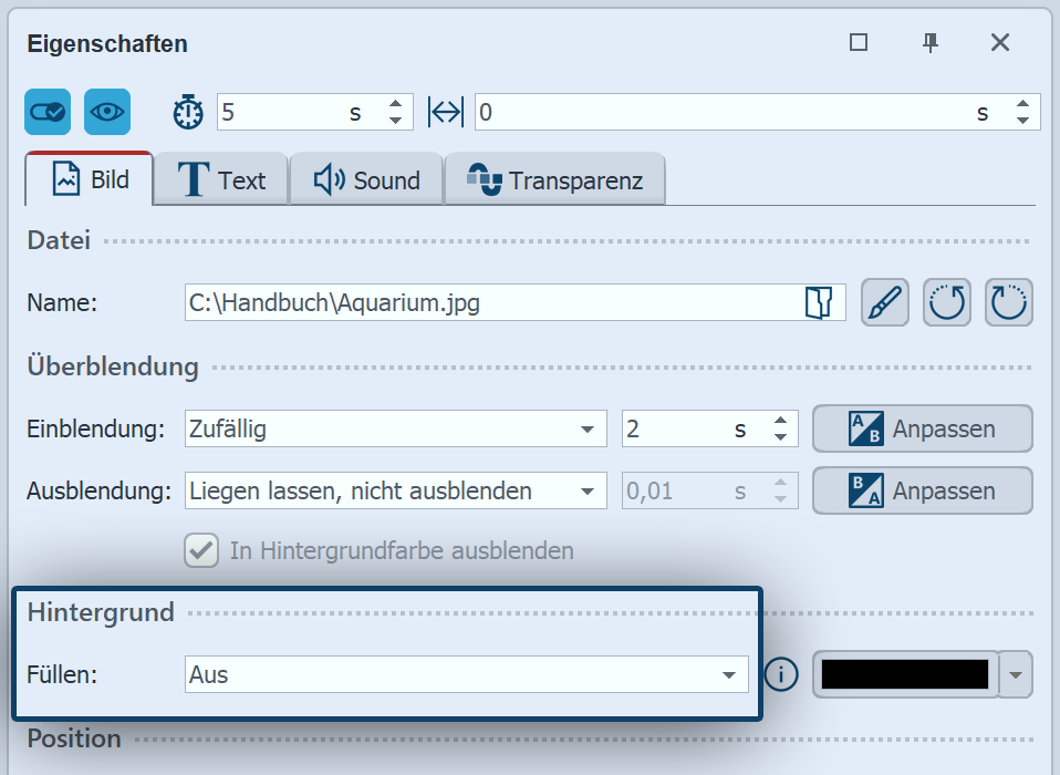 Hintergrund wird nicht gefüllt