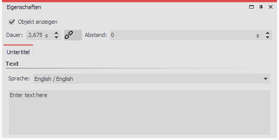 Sprache wählen und Text eingeben