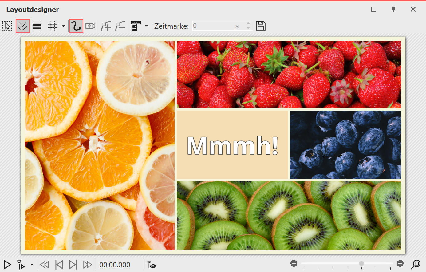 Layout mit Unterlayout, farbigem Rechteck und Schrift Layout mit Unterlayout, farbigem Rechteck und Schrift