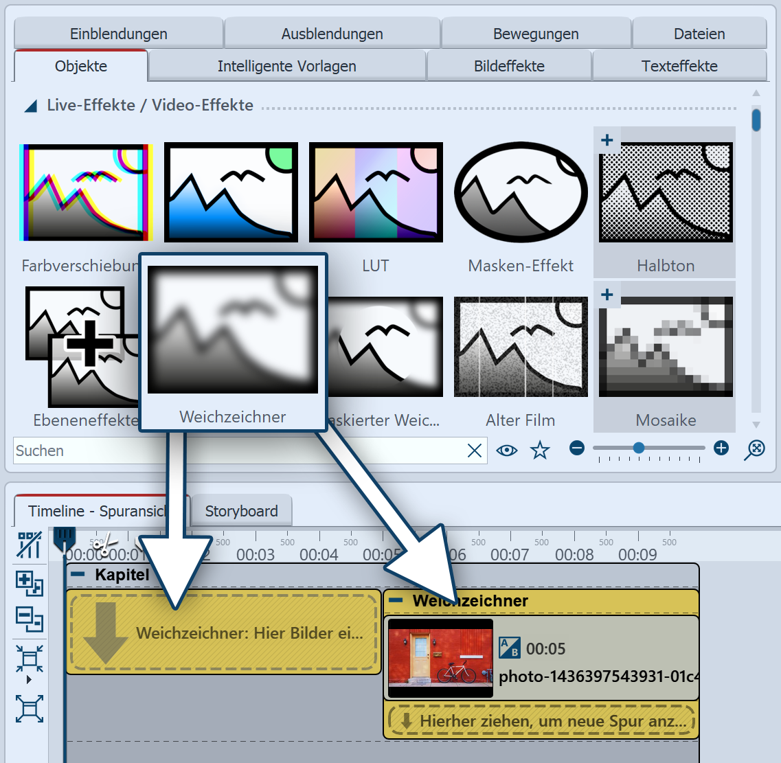 Weichzeichner einfügen