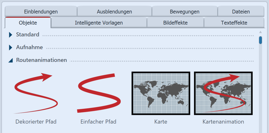 Routenanimationen in der Toolbox