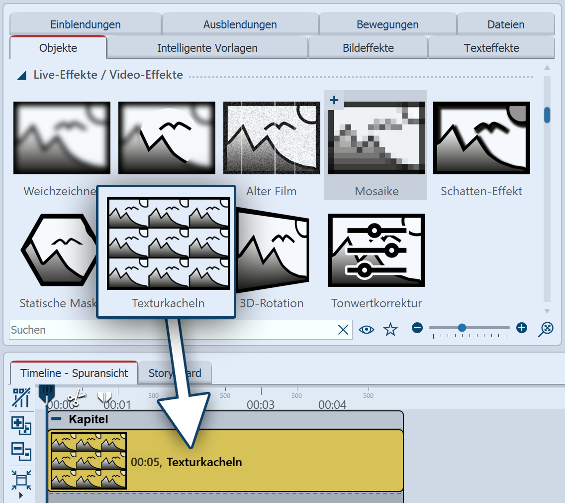 Texturkacheln einfügen