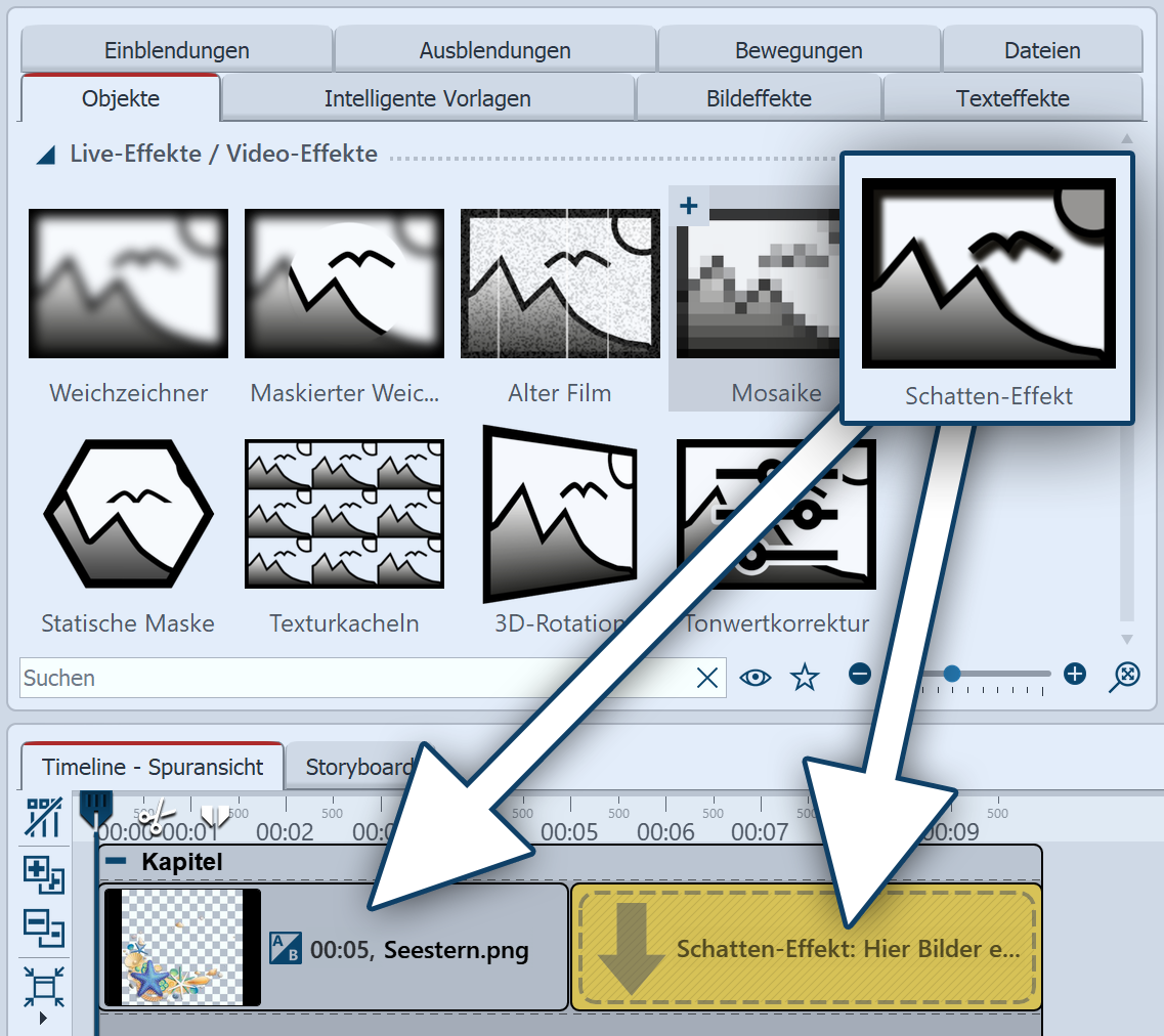 Schatten-Effekt einfügen