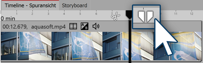 Playhead mit Pinzetten-Symbol