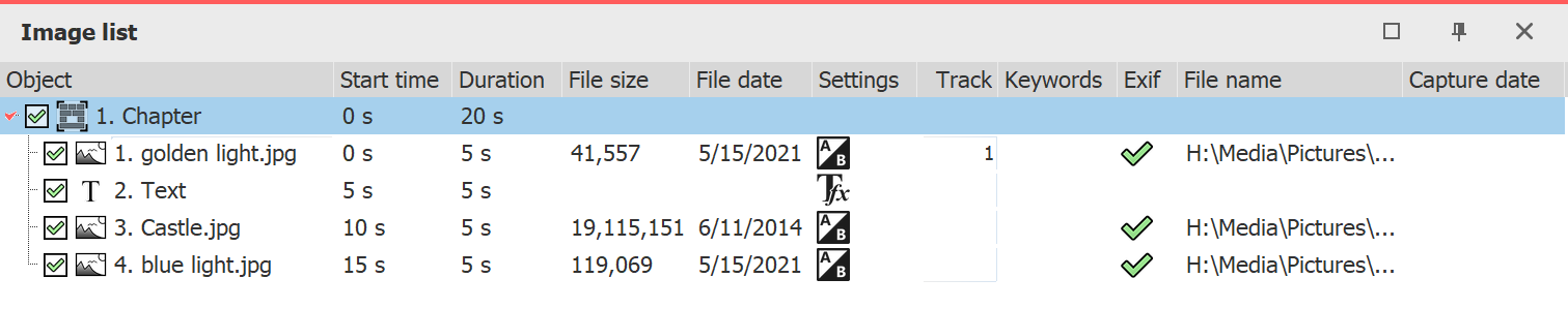 Image list Image list