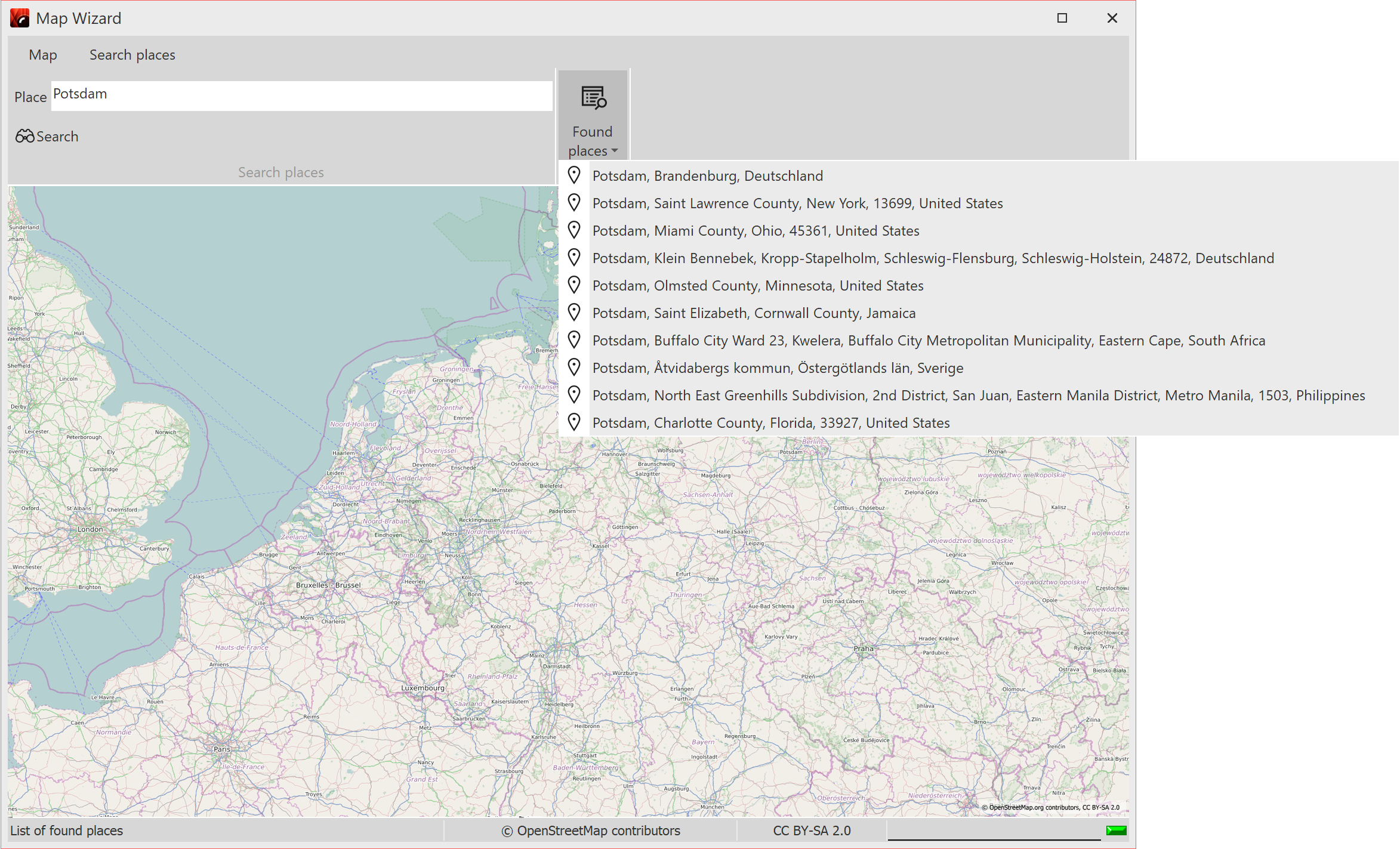 Search in Map Wizard Search in Map Wizard