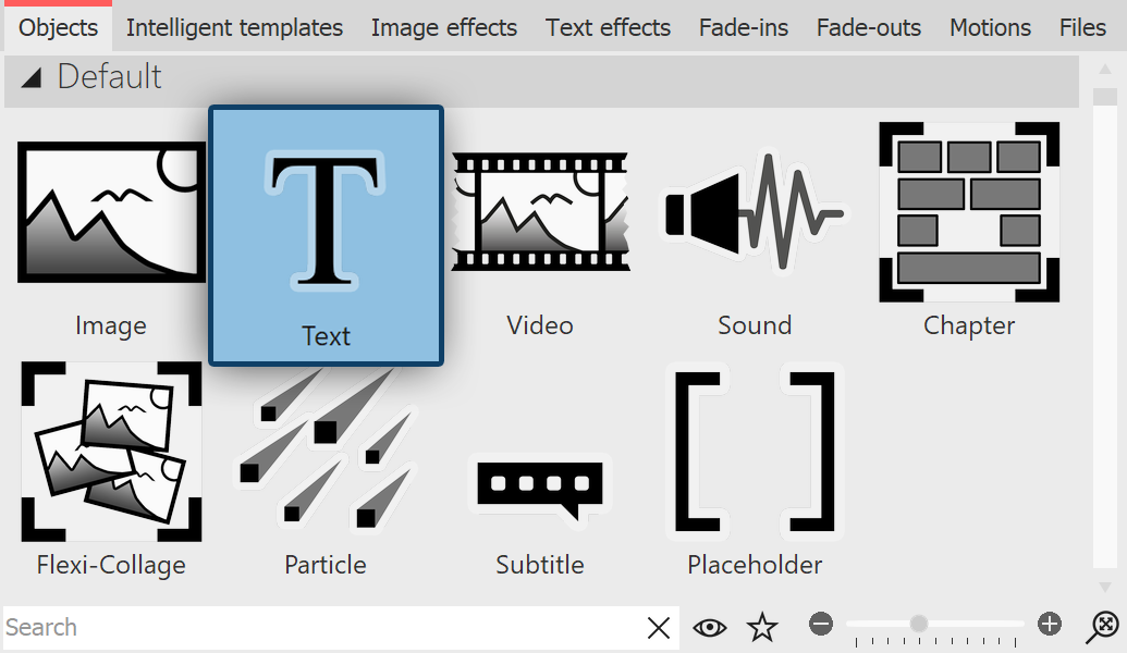 &nbsp;Slideshow objects
