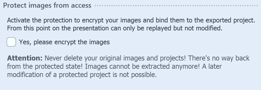 Protect images from access