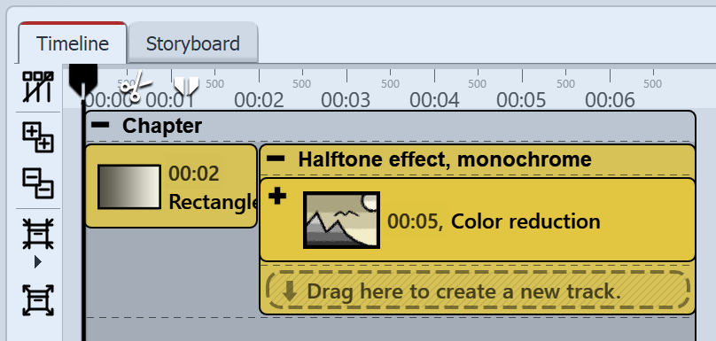 Color reduction in Halftone effect, monochrome