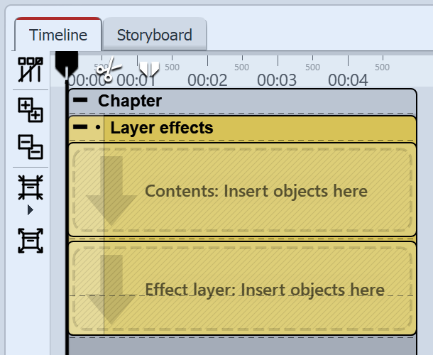 Empty layers effect in the timeline