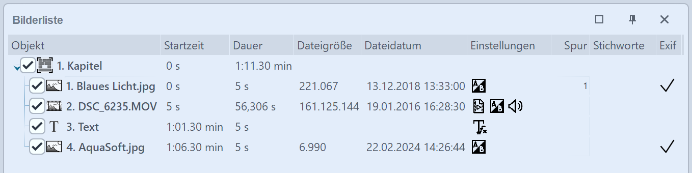 Bilderliste Bilderliste