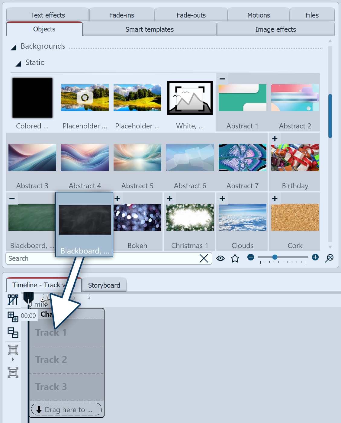 Drag a background image into the chapter