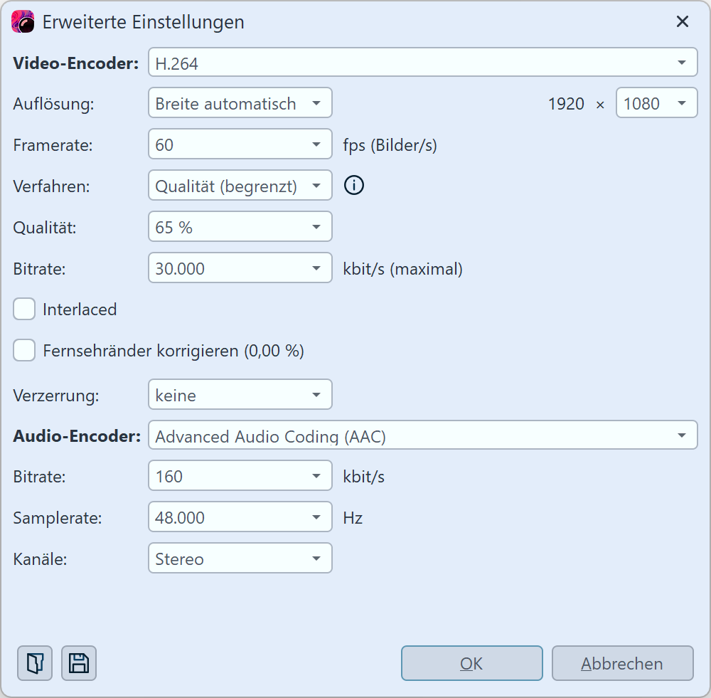 Erweiterte Einstellungen