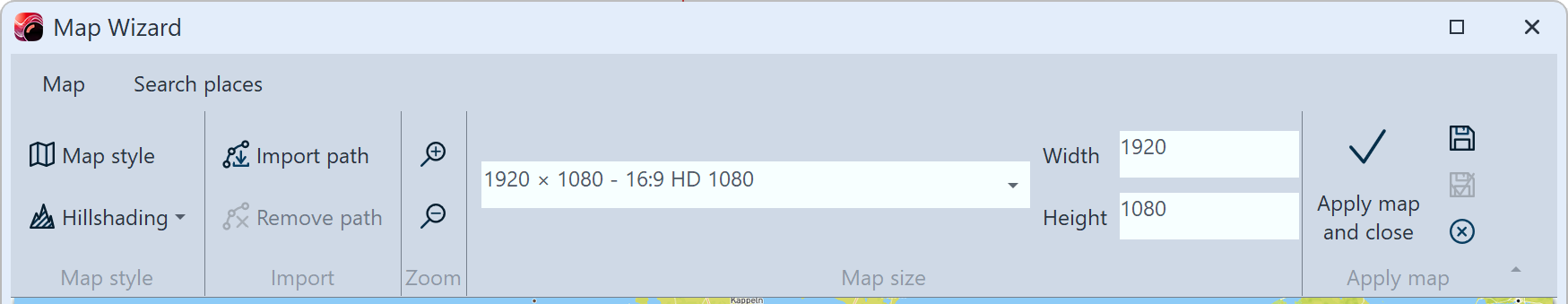 Customize map Customize map