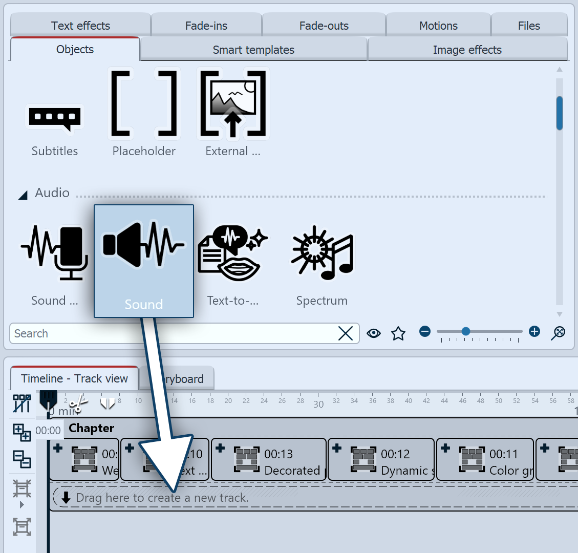 Insert sound in chapter