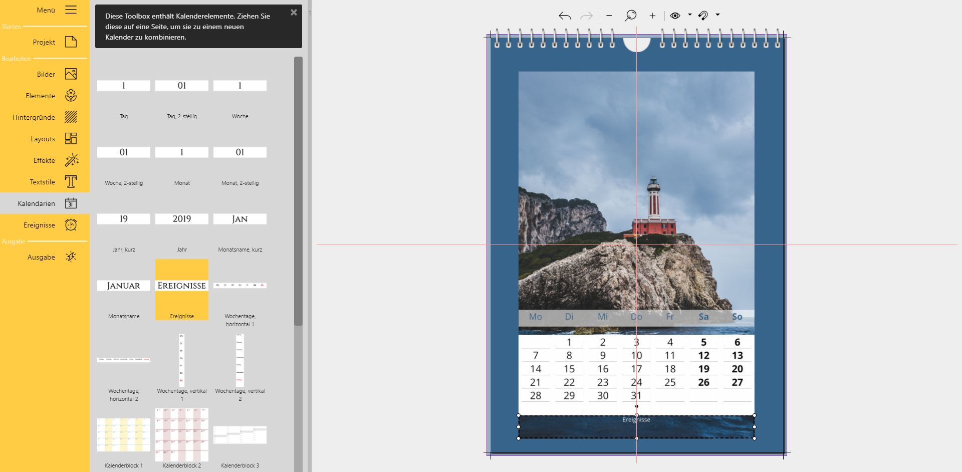 Ereignisvariable wird auf der Seite eingefügt