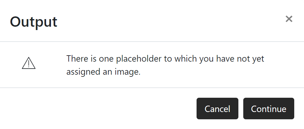 Output warning Output warning