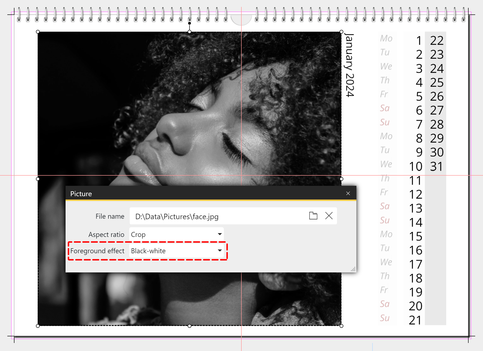 Assigning image effect via Properties Assigning image effect via Properties
