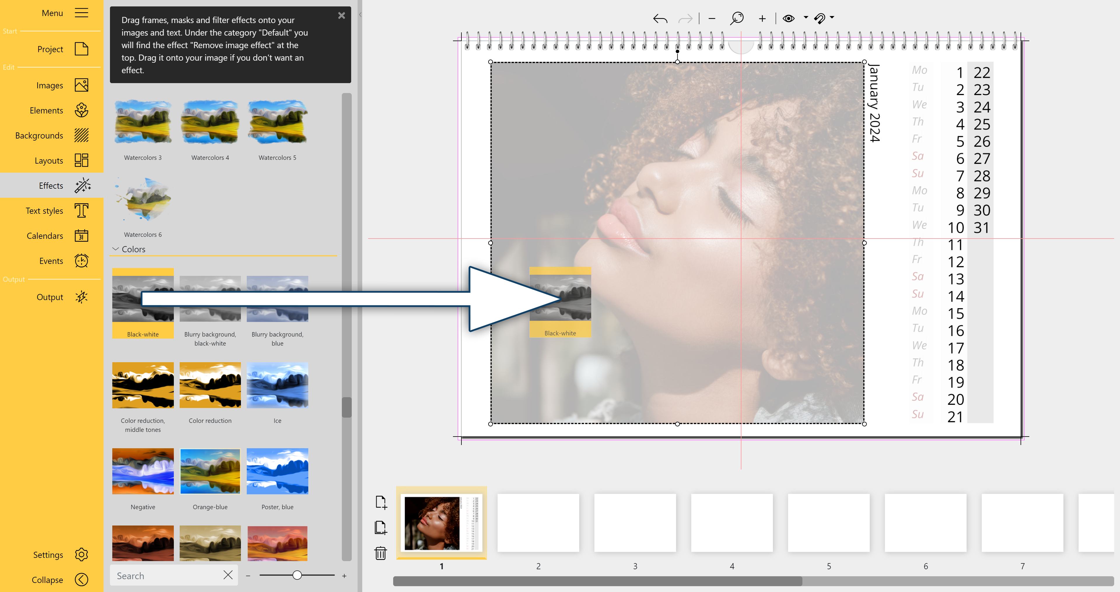 Apply image effect from Toolbox Apply image effect from Toolbox