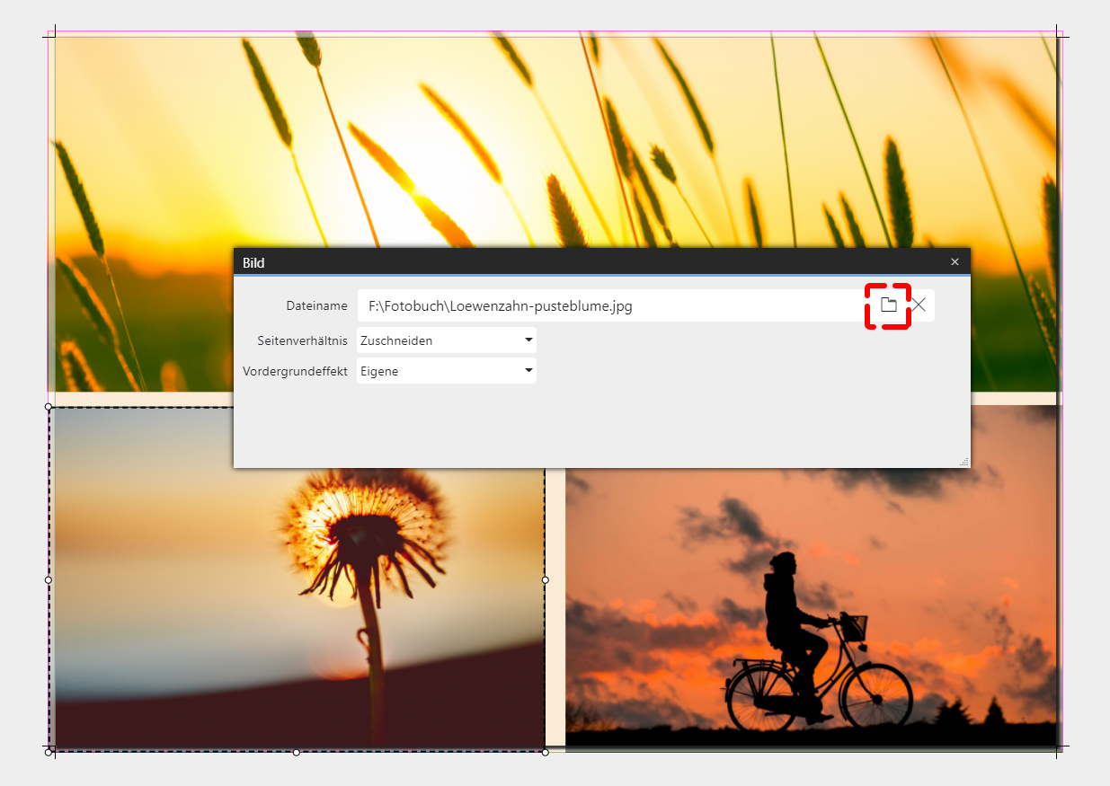 In Eigenschaften Bild durch neues Bild ersetzen