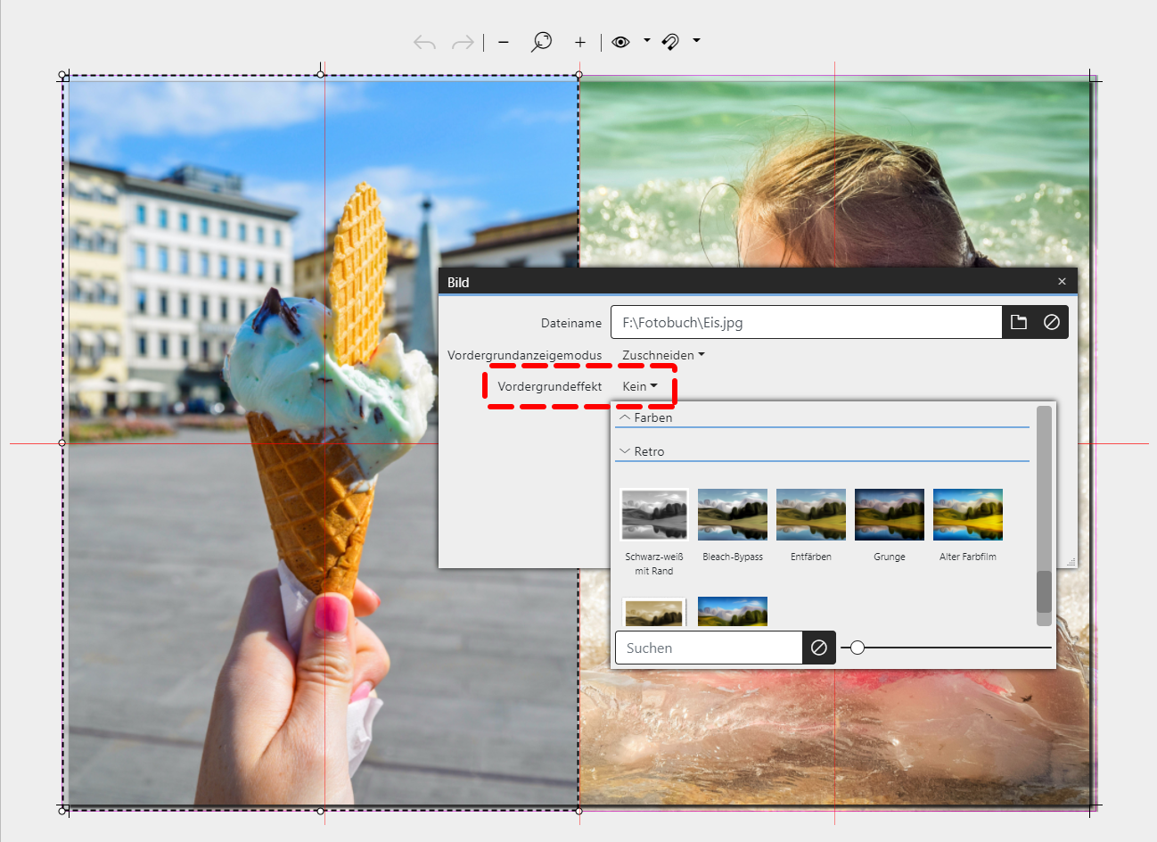Bildeffekt über Eigenschaften zuweisen