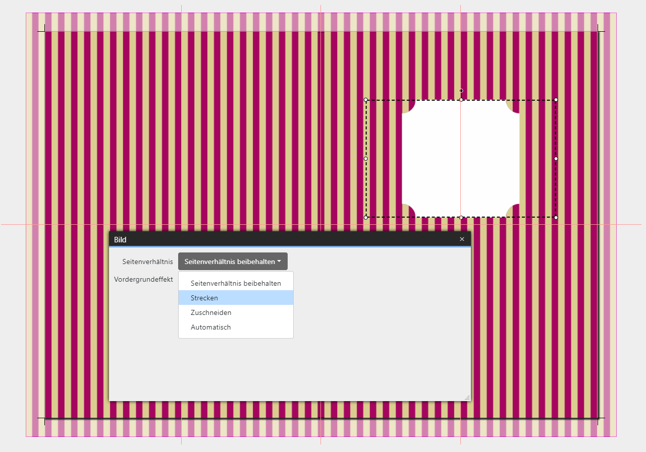 Seitenverhältnis von Element verändern