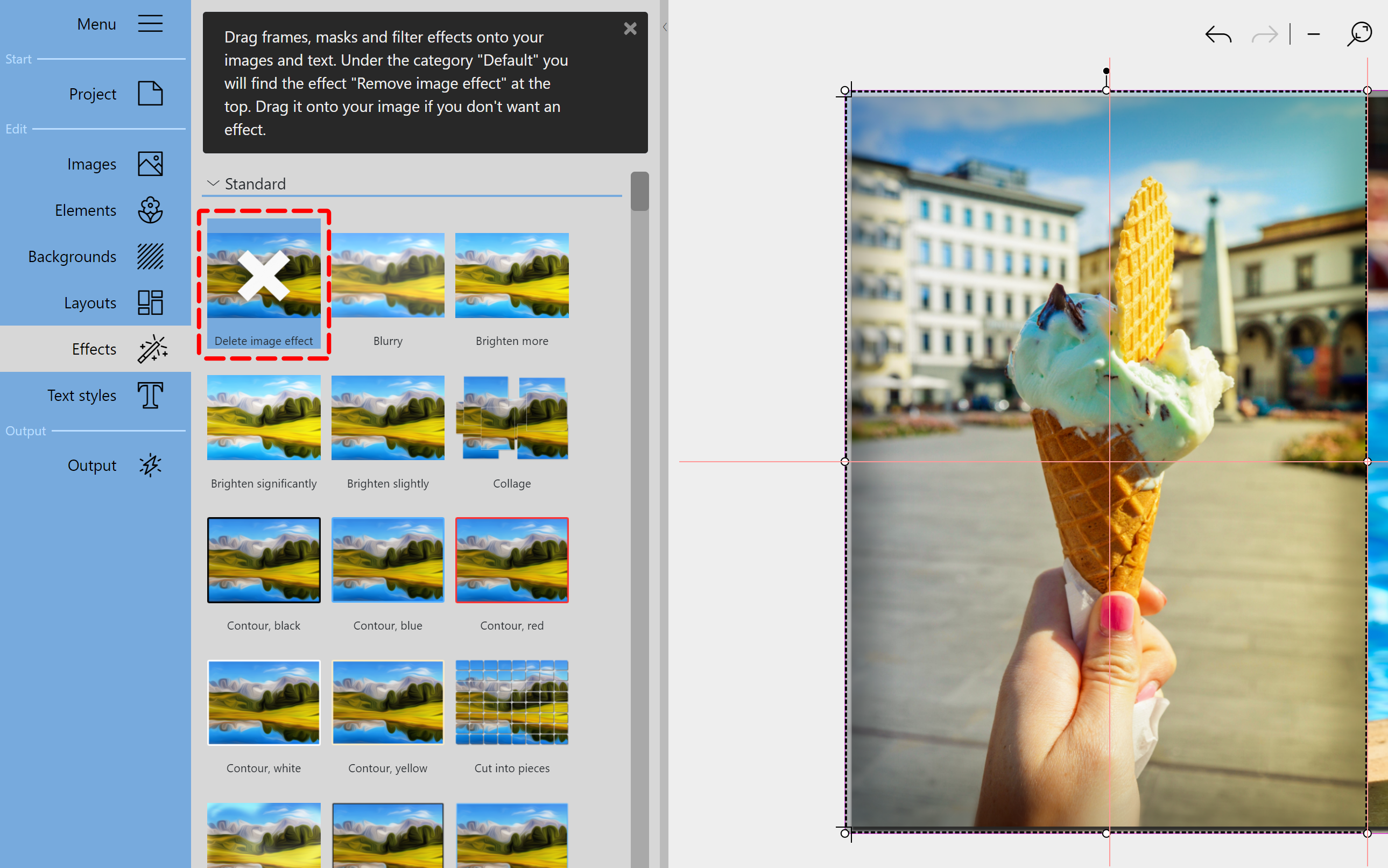 Remove image effect Remove image effect