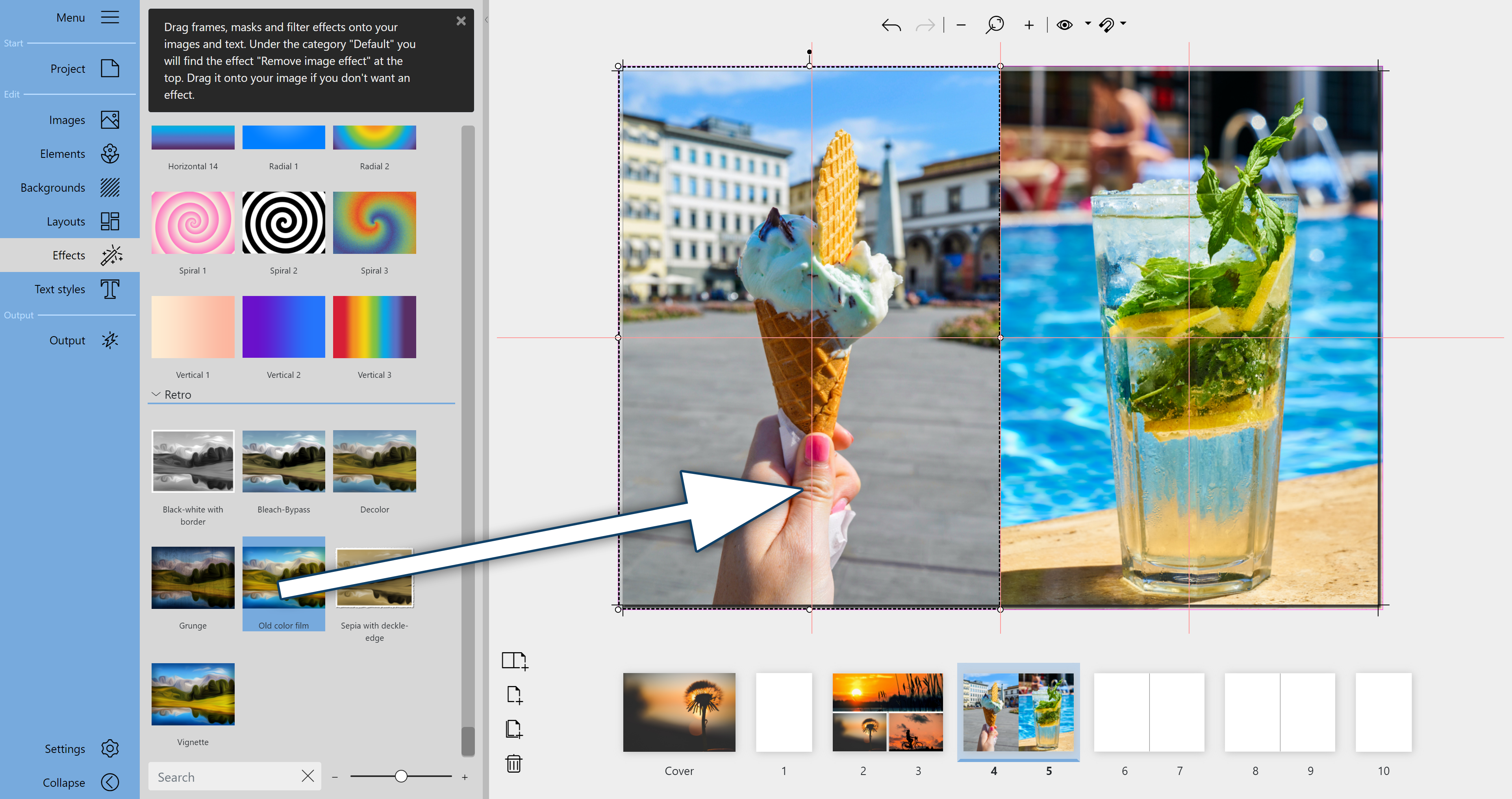 Apply image effect from Toolbox Apply image effect from Toolbox