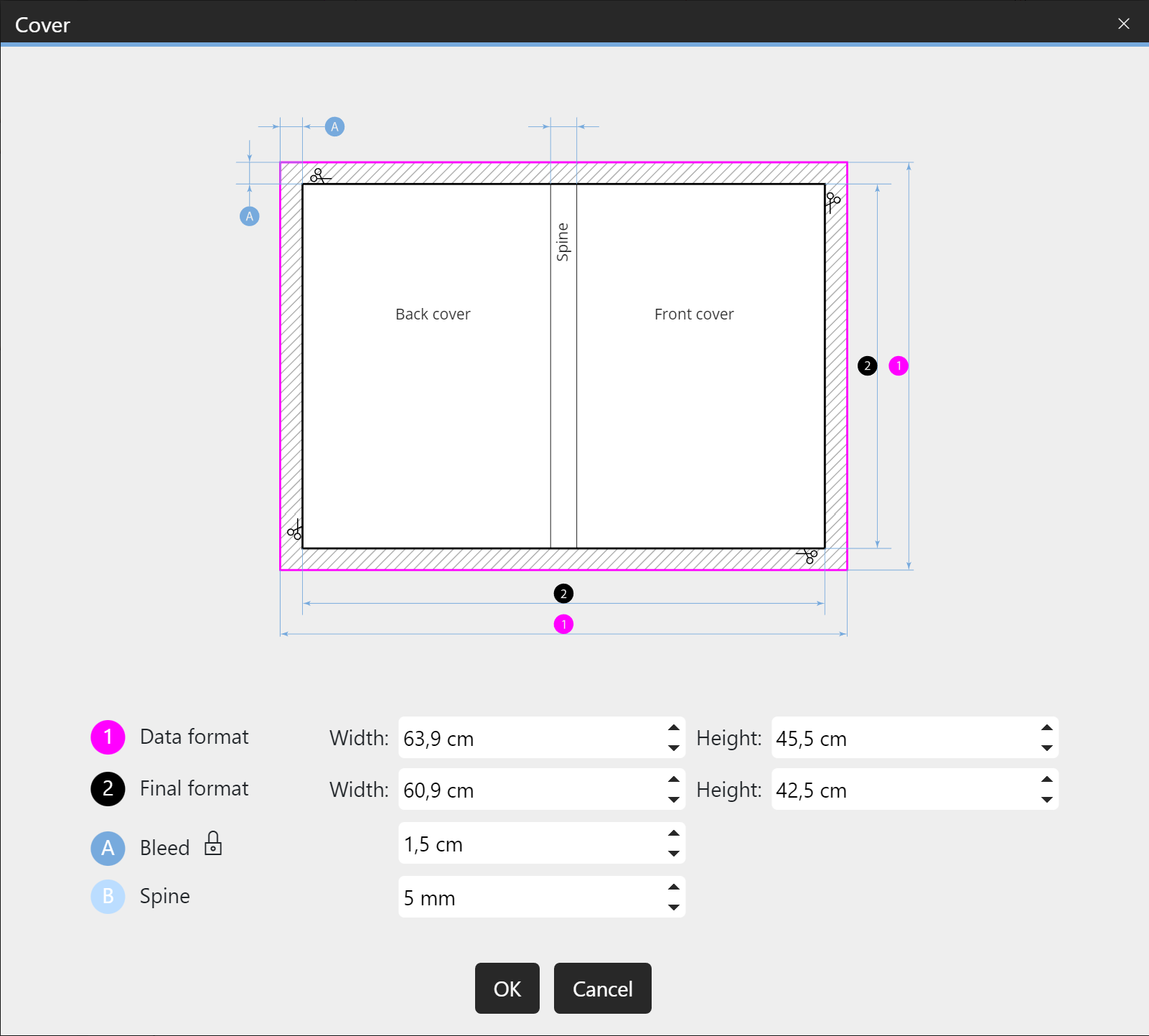 Change properties for cover Change properties for cover