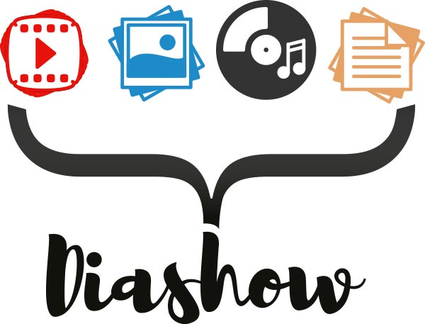 Kreieren Sie eigene Diashows aus Ihren Bildern, Videos, Texten und Musik